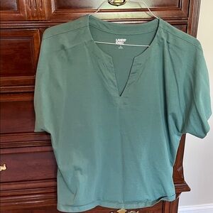 Lands' End Women's Short Sleeve Top in light pine green
